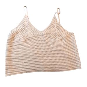 And Now This Women's Crop Top Cream Spaghetti Strap Plus Size 2X.